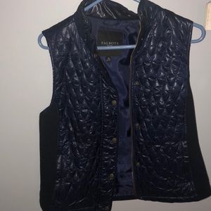 Talbots navy blue vest